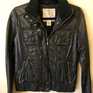 Black Faux Leather Jacket